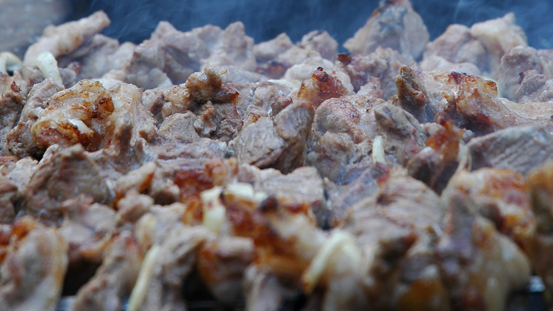 Shashlik - Meat and vegetables skewers