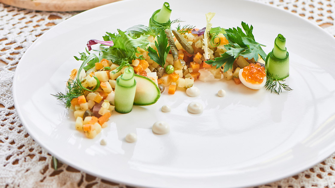 Salad Olivier or Russian Salad