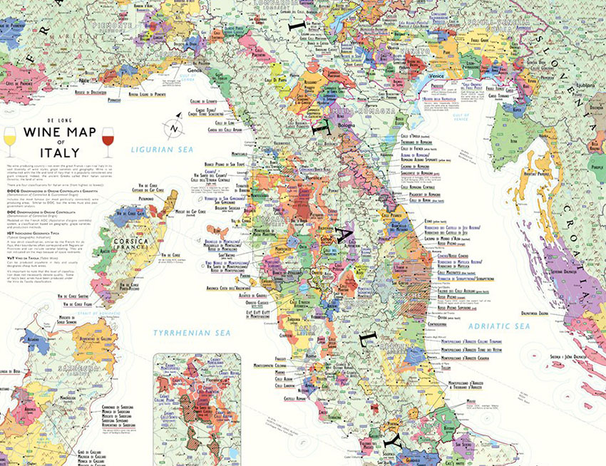 Wine Map - Italy
