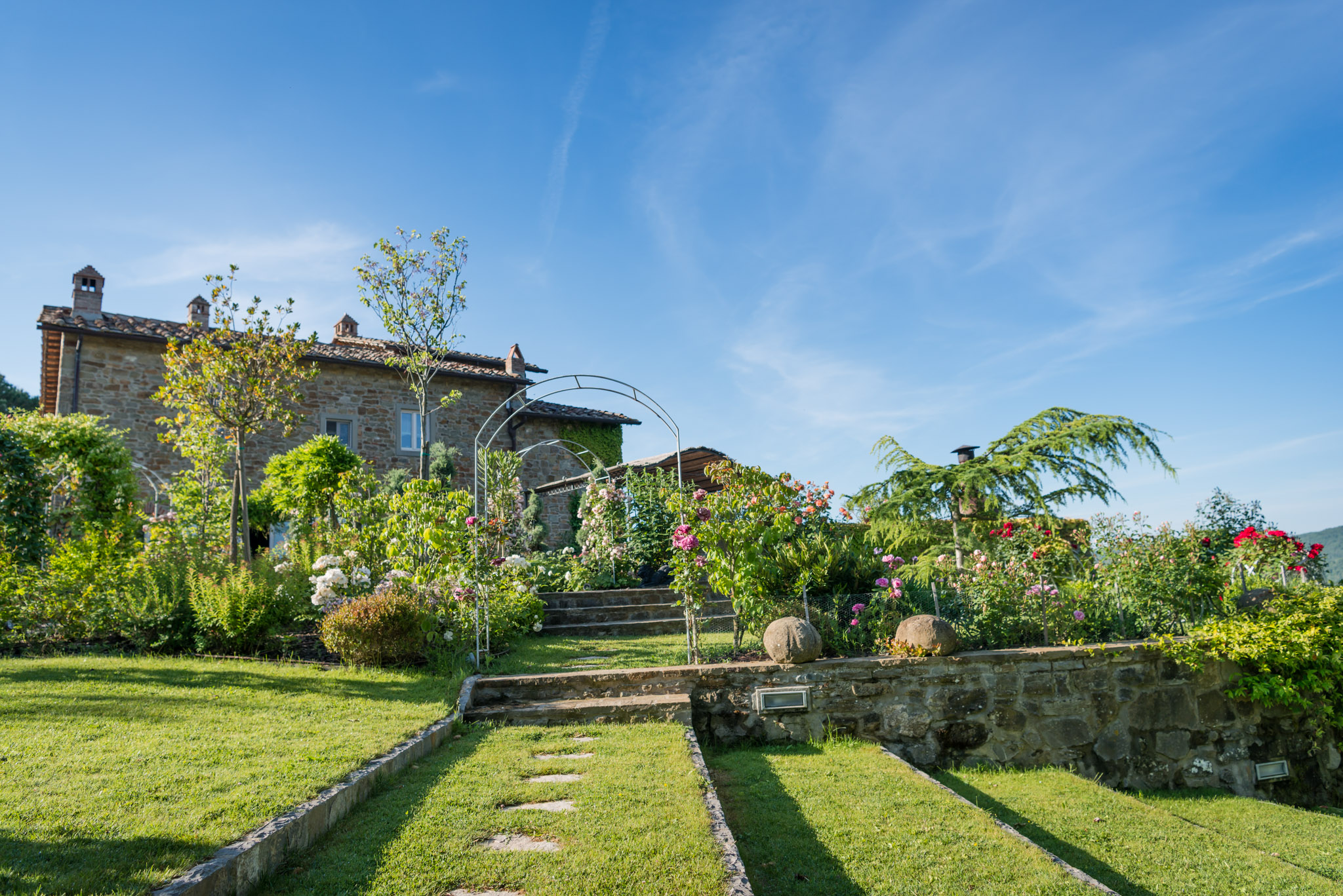 The Montemaggio garden on our estate in Chianti hills